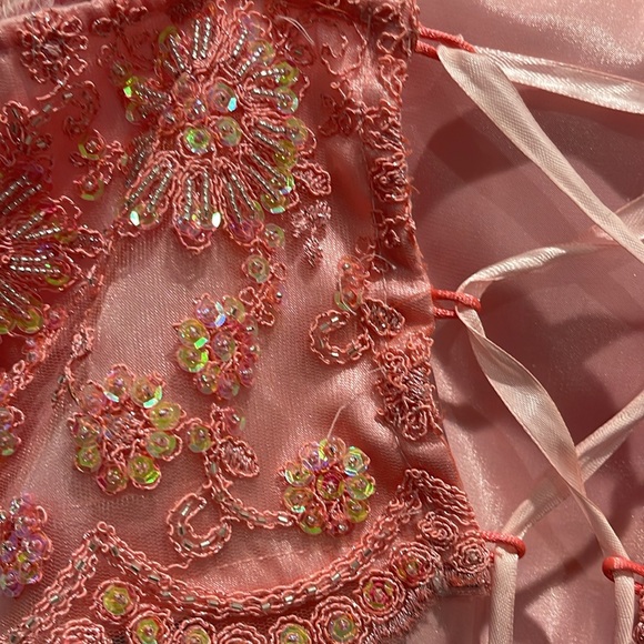 Dyspnea custom one off rare sequin and beaded crop top with puff puffs corset - Picture 9 of 11